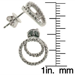 Maddy Emerson Silver and Diamond Swirl Earrings