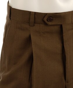 Pierre Cardin Men's Expander Solid Brass Wool Pants