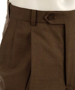 Pierre Cardin Expander Heather Brown Wool Trousers