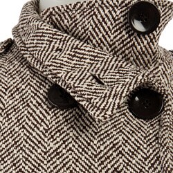 Last Kiss Women's Belted Herringbone Coat