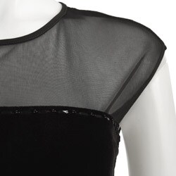 London Times Women's Sleeveless Velvet Dress