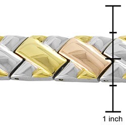 18k Gold over Steel 8-inch Stampato Bracelet
