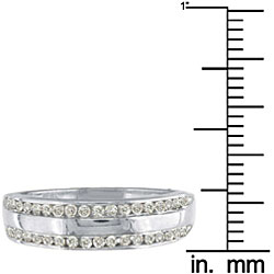 10k White Gold 1/4ct TDW Diamond Wedding Band (J/K, I2/I3)