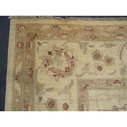 Afghan Vegetable-dyed Beige Rug (10'1 x 14'1)