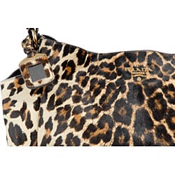 Prada Leopard Print Calf Hair Tote Bag - 11307086 - Overstock.com ...  