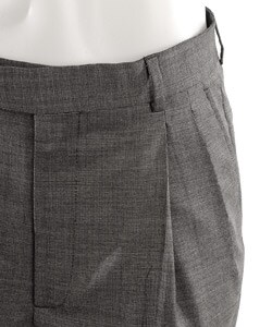 Perry Ellis Men's Black Nail Head Wool Trousers