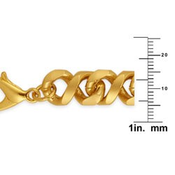 14k Yellow Gold Overlay Weaved Cuban Bracelet