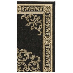 Indoor/ Outdoor Sunny Black/ Sand Rug (2'7 x 5')