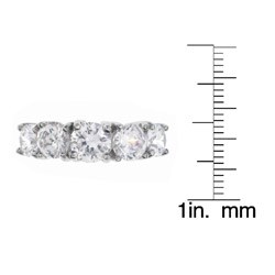Tressa Collection Sterling Five Stone CZ Bridal & Engagement Ring