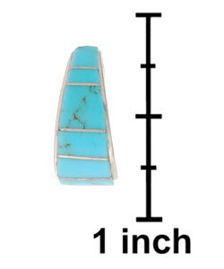 Stelring Silver and Turquoise Inlay Earrings