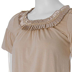 Everyday Embellished Bubble-sleeve Blouse