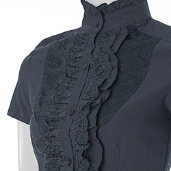 Everyday Women's Lace Front-button Blouse