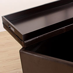 Flip-top Storage Bench Dark Brown