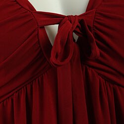 Ruby Women's Shirred Neck Short-sleeve Dress