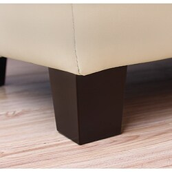 Leather Storage Bench Creme