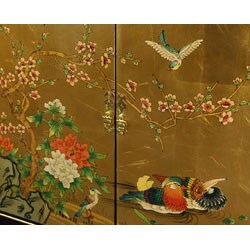Gold Leaf Slant Front Cabinet (China)