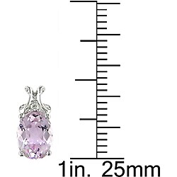14k White Gold Diamond and Kunzite Earrings