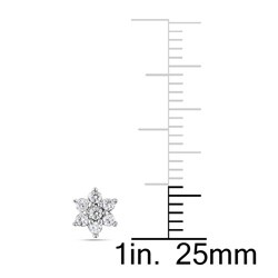 14k White Gold 1/4ct TDW Diamond Cluster Earrings (H-I, I2-I3)