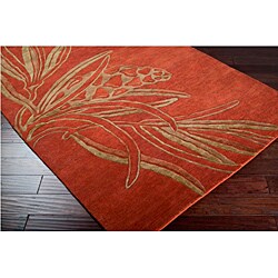 Hand-tufted Floral Graphic Wool Rug (5' x 8')