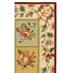Hand-hooked Primavera Multicolor Wool Rug (5'3 x 8'3)