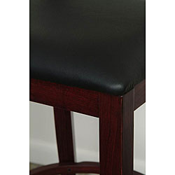 Biedermier Black Seat Dark Mahogany Barstool