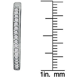 Sterling Silver 1/4ct TDW Diamond Hoop Earrings