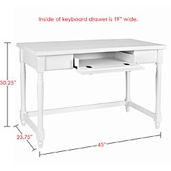 Dover White Computer Desk