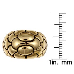 Caribe Gold  14k over Sterling  Silver Dome Ring
