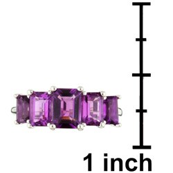14k White Gold Amethyst Spectacular Ring