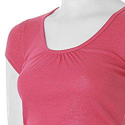 Energie Junior's Cap-sleeve Glitter Keyhole Top