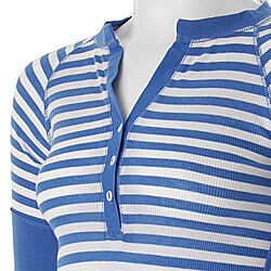 Energie Junior's Stripe Pouch-pocket Henley Shirt