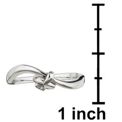 14k White Gold Dangle Half Moon Ring