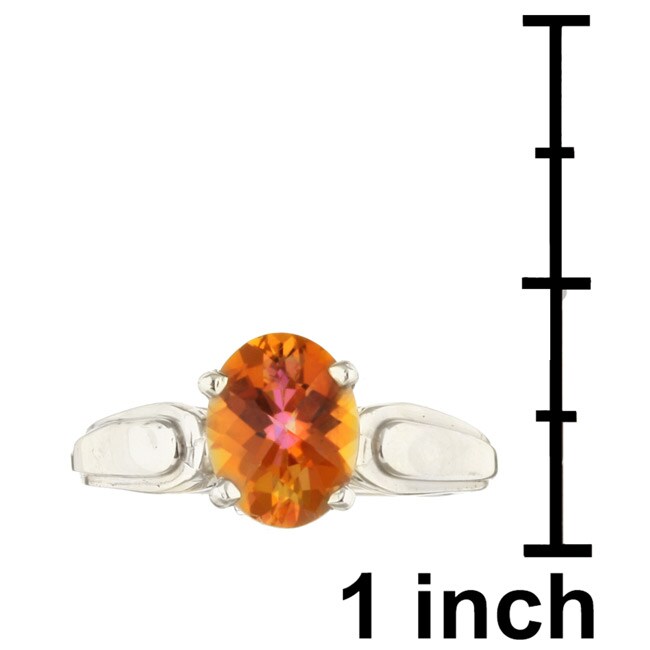 10k White Gold Twilight Fire Topaz Ring 11436588