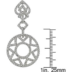 18k Gold 1 7/8ct TDW Diamond Sundial Circle Earrings (G-H, SI)