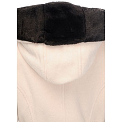 Rothschild Girl's Wool Coat with Faux Fur Trim