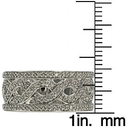 Maddy Emerson Sterling Silver 1/5ct TDW Diamond Ring