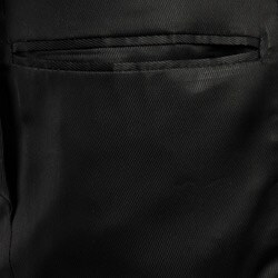 Andrew Fezza Men's 3-button Solid Black Wool Suit