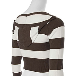 Loca Loca Junior's Cropped Stripe Cardigan Sweater