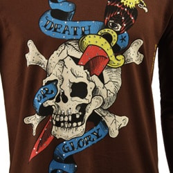 Ed Hardy Mens Death or Glory Skull Shirt  
