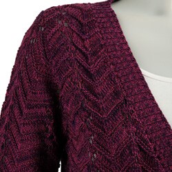 212NY Herringbone Pointelle Cardigan