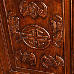 Handmade Asian Trim Storage Cabinet