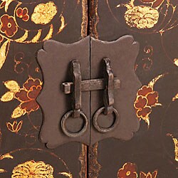 Antique-style Hand-painted Floral Storage Cabinet
