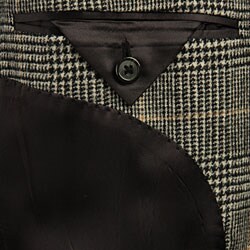 Bill Blass Men's Camel Hair Black and White Sportcoat