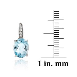 Glitzy Rocks Sterling Silver 6.4 CTW Blue Topaz and Diamond Accent Leverback Earrings