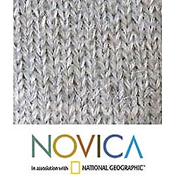 Alpaca Wool 'Steel Riding Hood' Poncho (Peru)