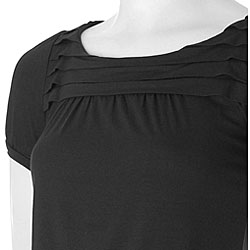 Timing Brand Junior's Short-sleeve Pleated Shirt