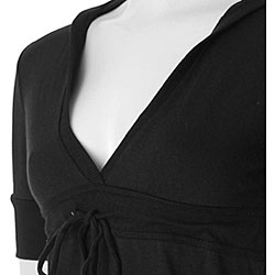 Timing Brand Junior's Drawstring Waist Hooded Top
