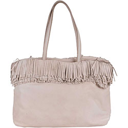 Prada Nappa Beige Medium Fringed Handbag