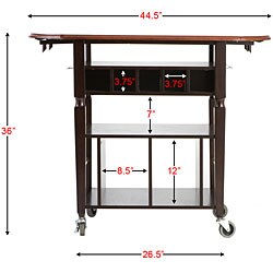 Lincoln Cherry Top Kitchen Cart