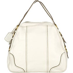 Prada Cervo Antik White Deerskin Shoulder Bag - 11500965 ...